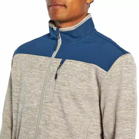 Orvis Men's Bonded Mesh Full-Zip Jacket, Light Gray, XL - Picture 4 of 5